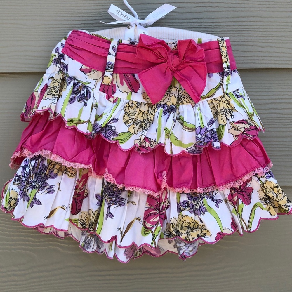 Girls Ruffled Layered Skirt